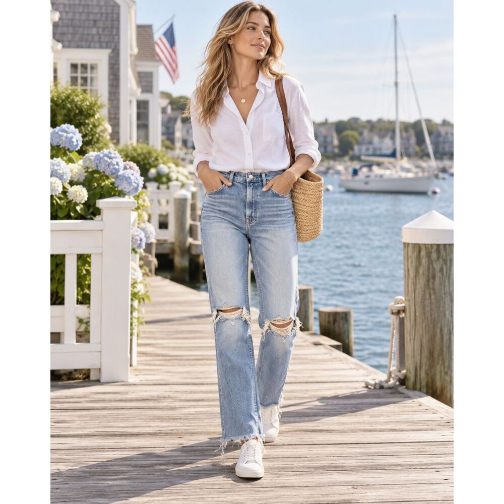 MOTHER Superior High Waisted Rider Skimp Jeans 25 Playing With Scissors Distress